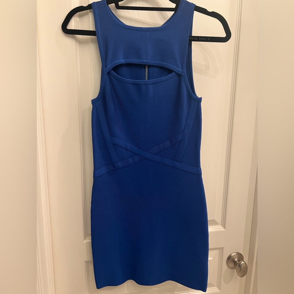 Bebe, Royal blue bandage dress, Size Small